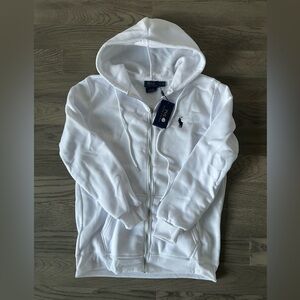 Ralph Lauren Polo Slim-fit Zip Up Large White